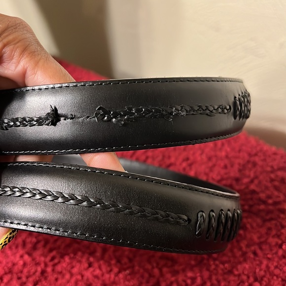 Onyx Brighton Black Leather and Silver Belt Men’s Size 42” (Bundle of 2) - Picture 6 of 13